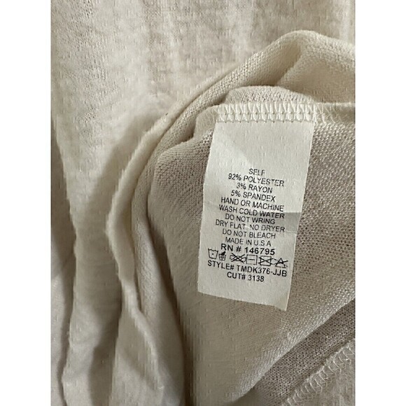 NEW A Beautiful Soul Sweater Size 22/24 Womens Long Sleeve Cream Crewneck Ruffle - Picture 5 of 5